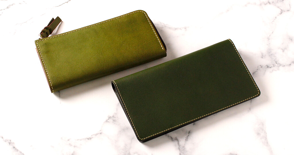 緑色の財布の画像