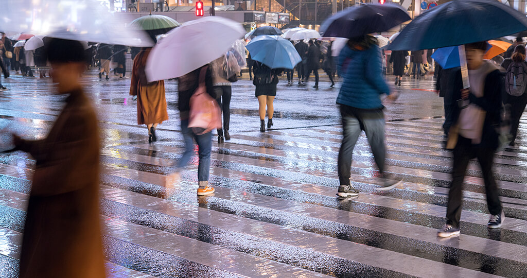 雨の街の画像