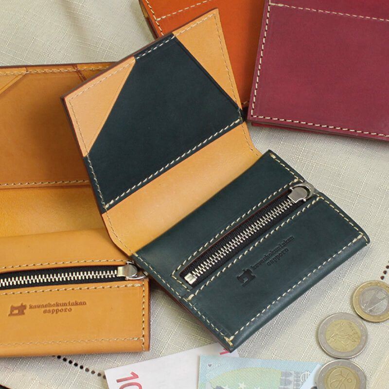 札幌革職人館 薄型二つ折り財布