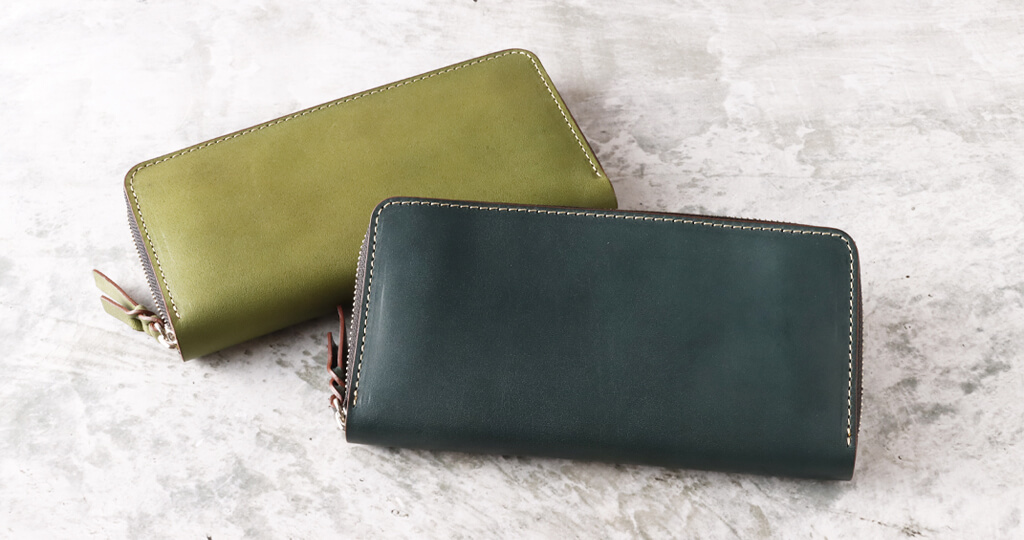 緑と青の財布
